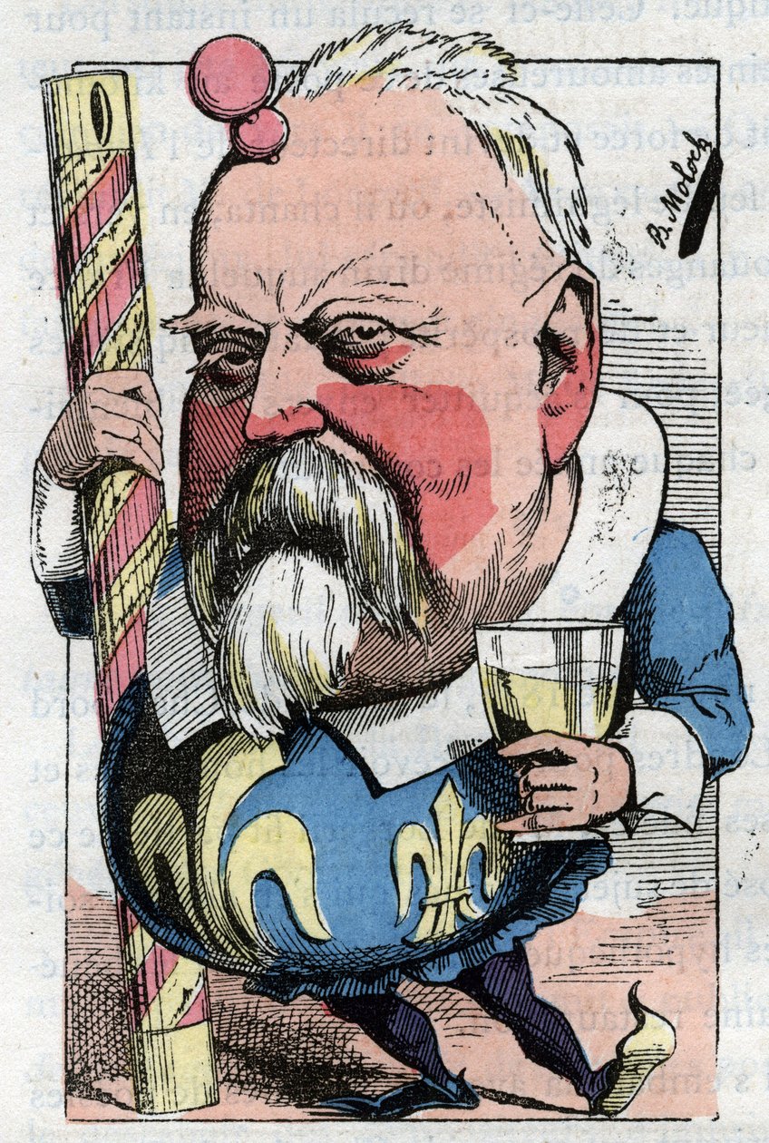 Tecknad av Viscount de Lorgeril (Hippolyte Louis), fransk politiker. av Moloch