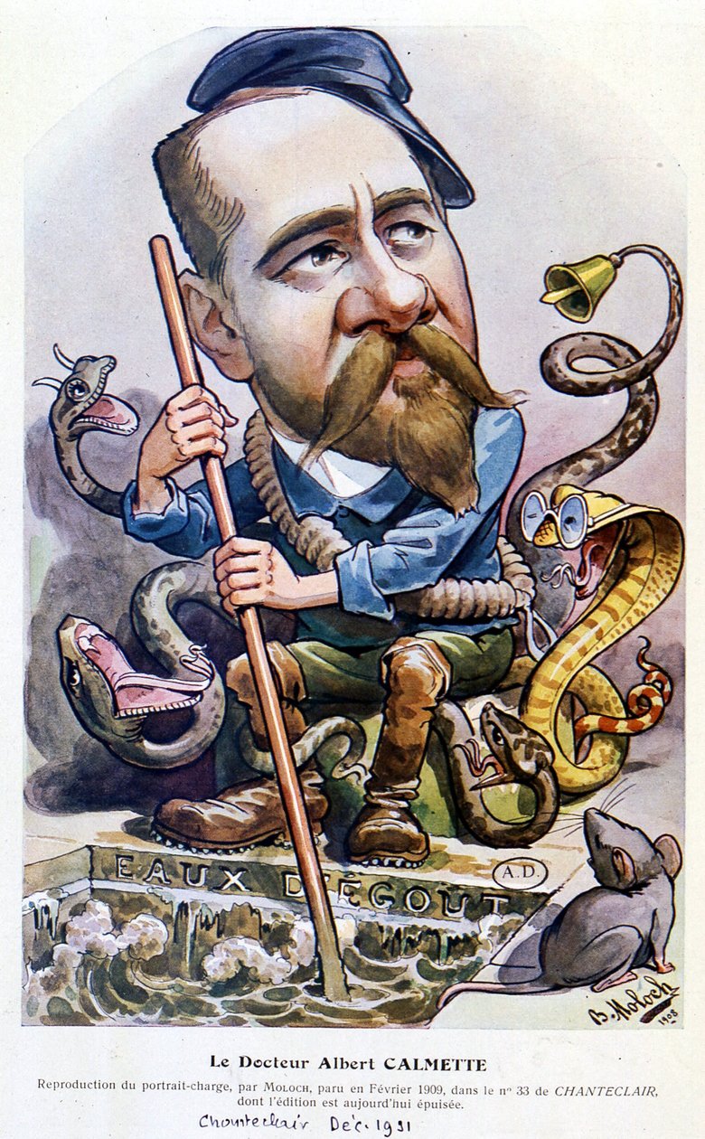 Dr. Calmette - Tecknad av Moloch, i "" Chanteclair", februari 1909 av Moloch