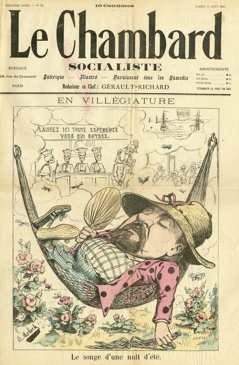 Illustration av Moloch (1849-1909) för omslaget till Le Chambard Socialiste av Moloch