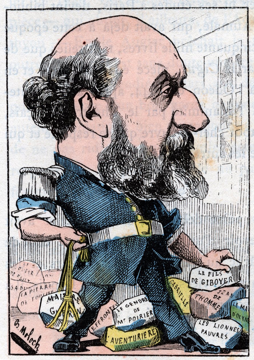 Porträtt av Guillaume Victor Augier (1820-1889), fransk dramatiker. av Moloch