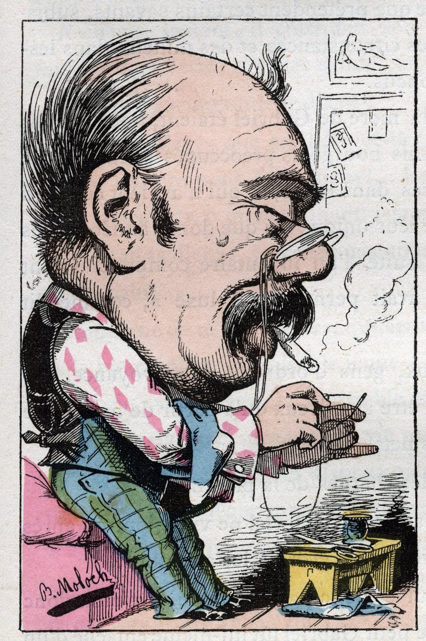 Porträtt av Jules Gabriel Celibataire anmärkningsvärd franska från 1800-talet. av Moloch