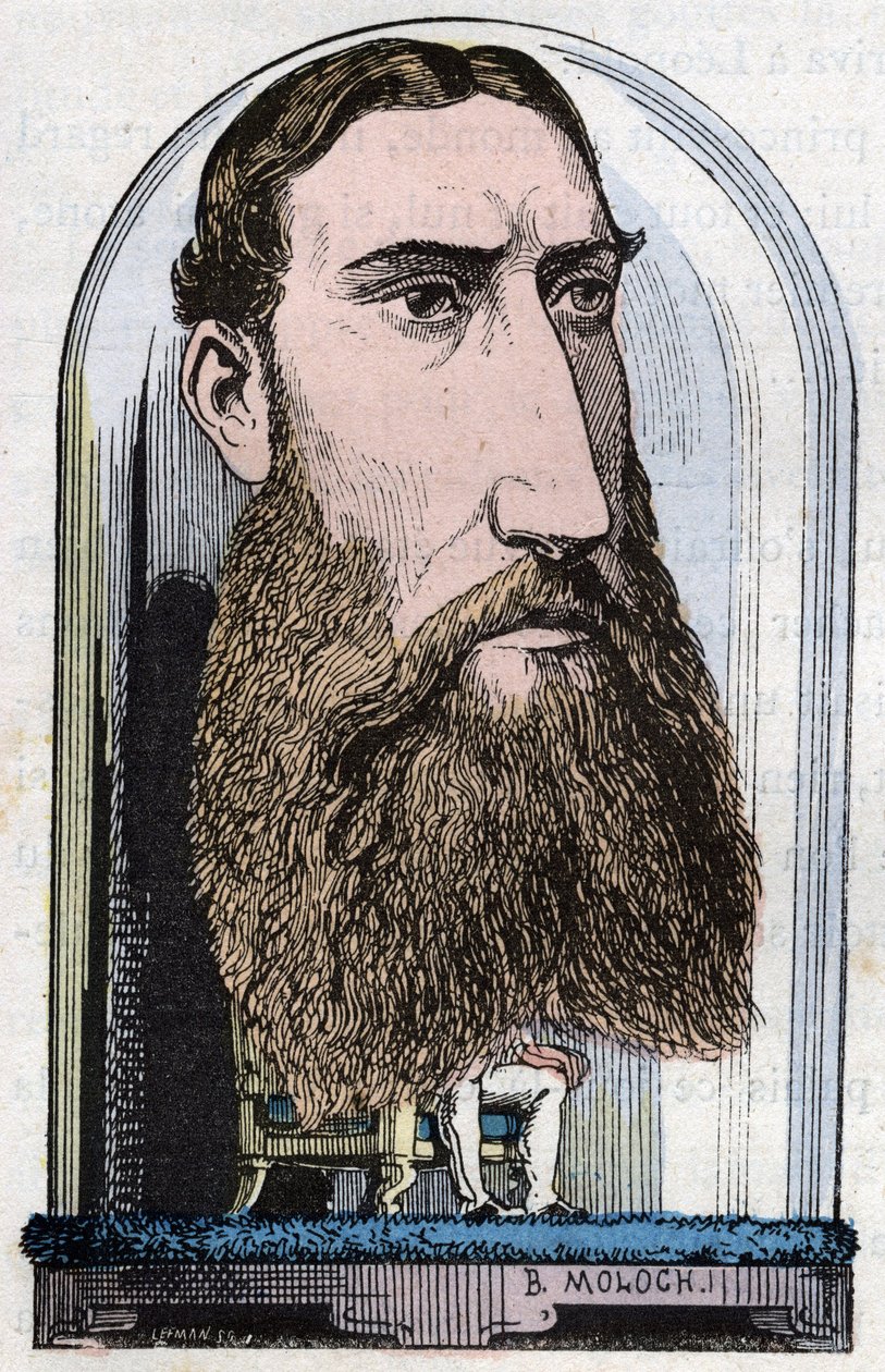 Porträtt av Leopold II, Belgarnas kung (Louis Philippe Marie Victor), prins av Belgien, hertig av Sachsen, prins av Sachsen-Coburg-Gotha, hertig av Brabant av Moloch