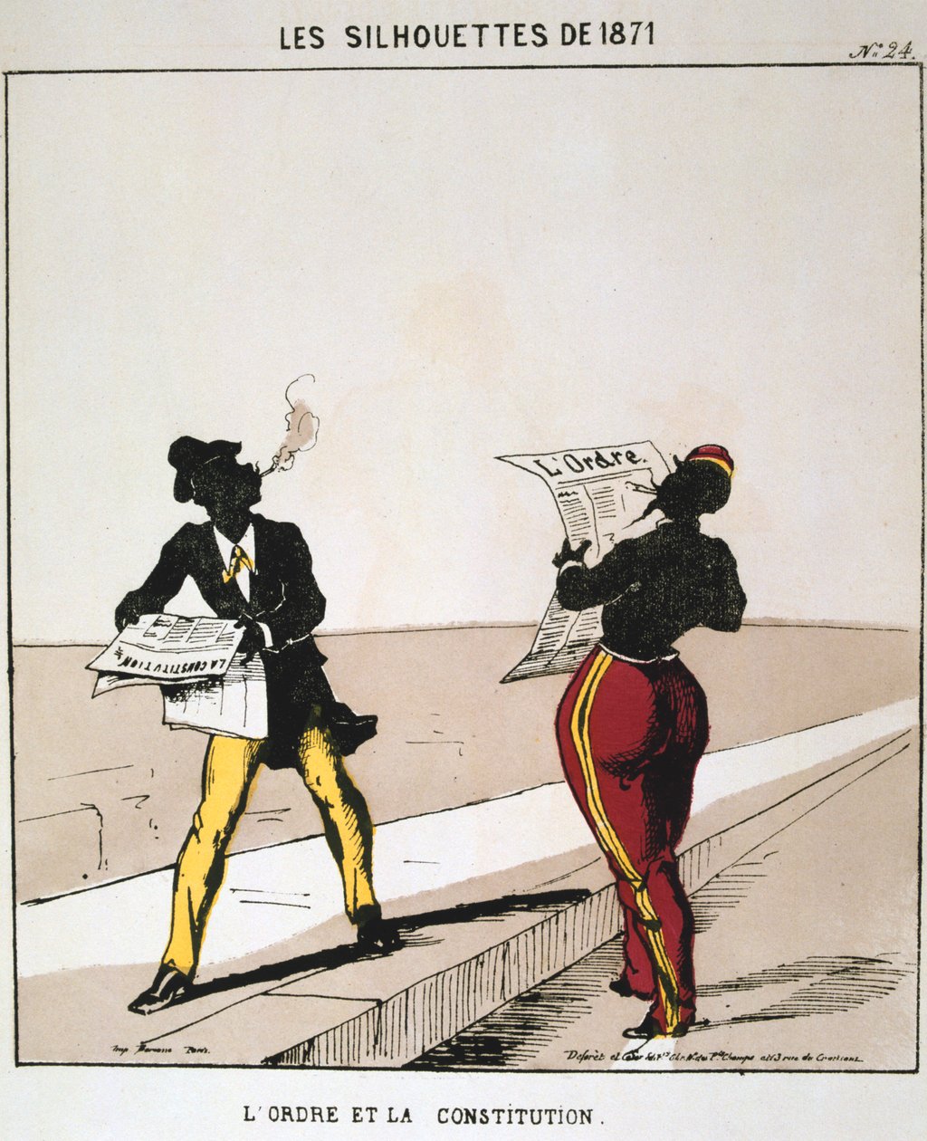 Orden och konstitutionen, 1871. från serien Les Silhouettes de 1871. Pariskommunen, 1871. av Moloch