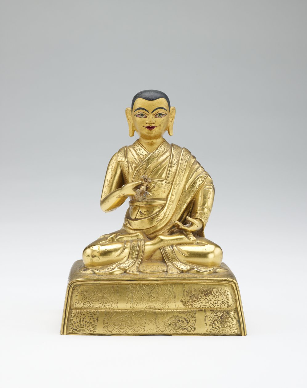 Tolfte Dalai Lama, Trinlay Gyatso, från en partiell uppsättning lamor och lärare, mitten av 1800-talet av Mongolian School