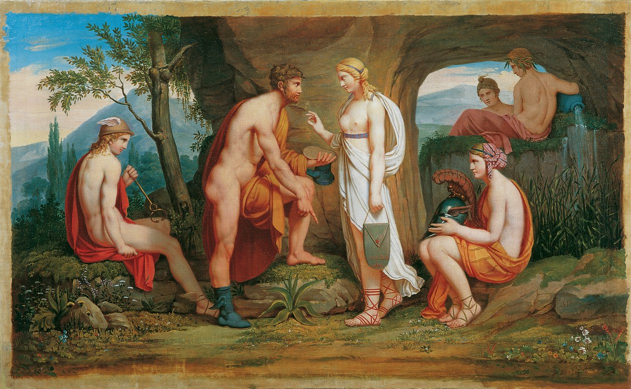 Tyska: Perseus und die Nymphen Perseus och nymferna av Monogrammist A. P.