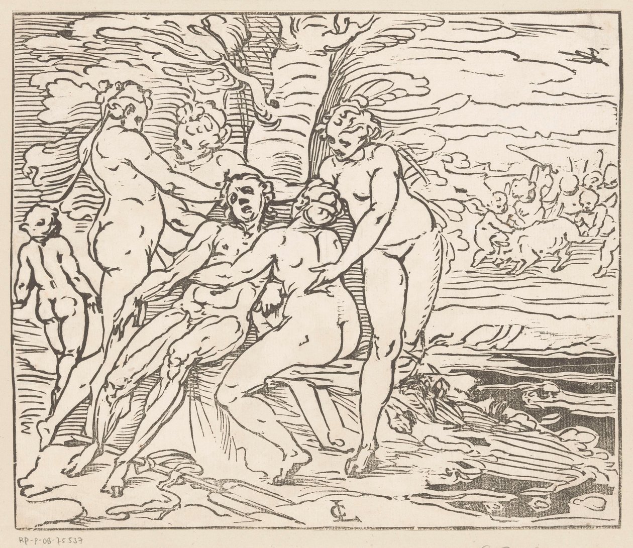 Venus sörjer Adonis död av Monogrammist GGN (attributed to)