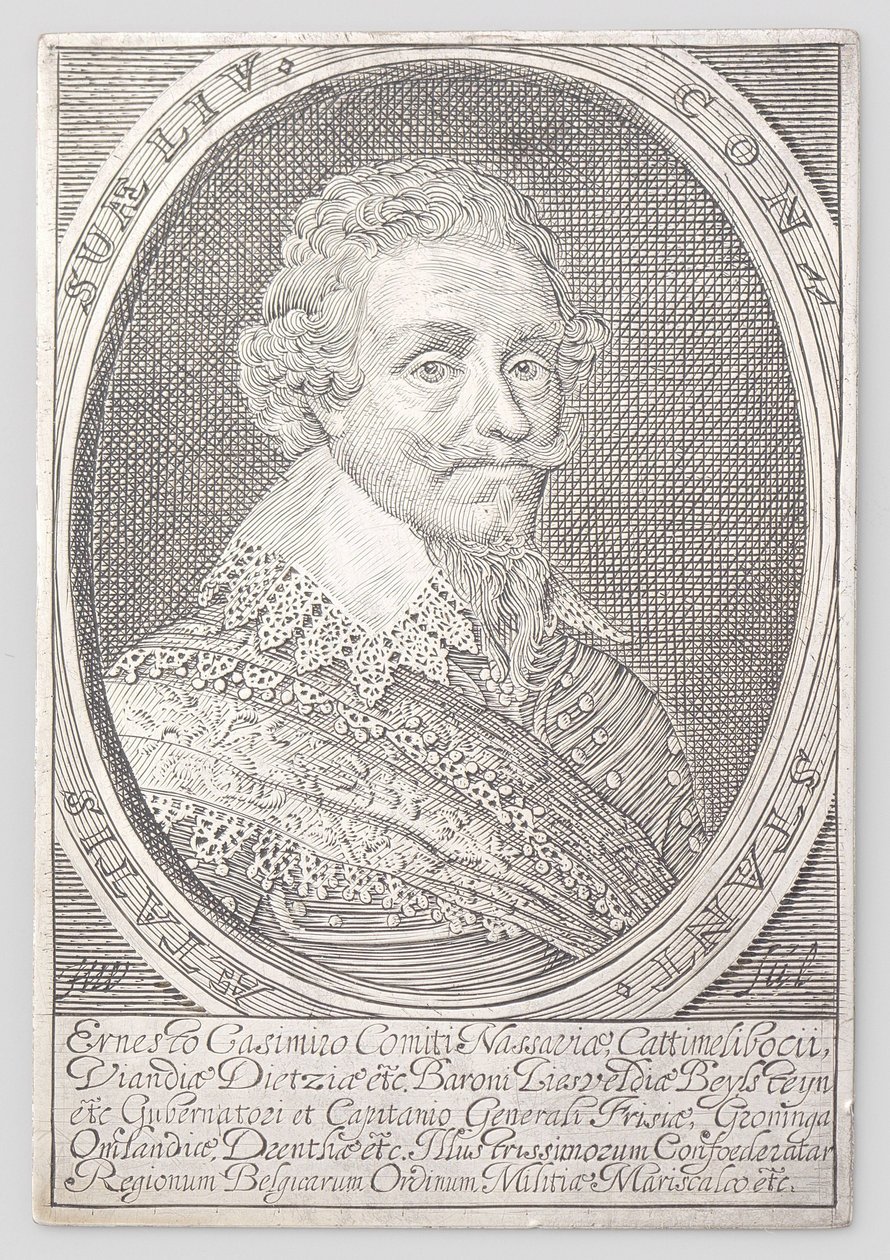 Porträtt av Ernst van Nassau av Monogrammist HW