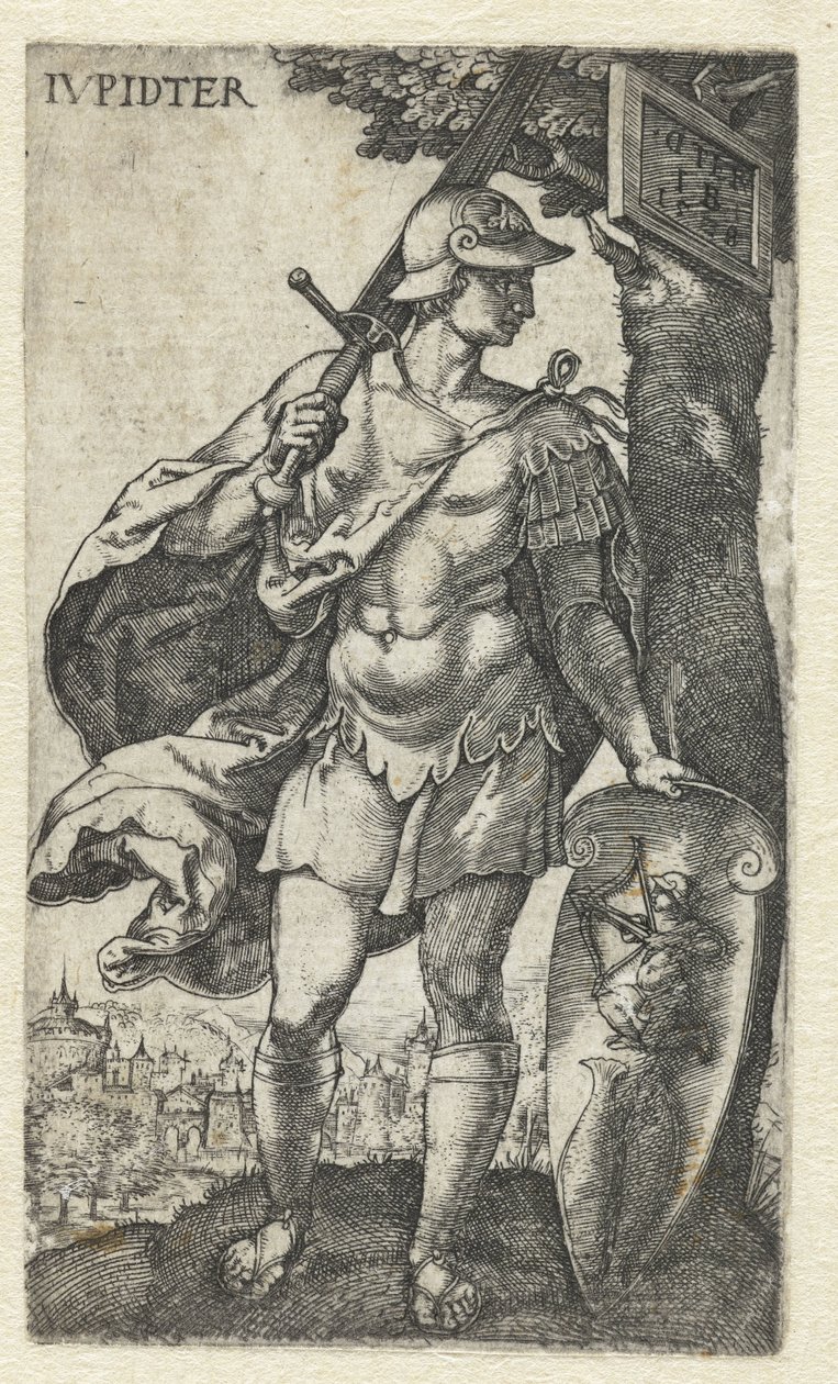Jupiter IVpidter (titel på objekt) Gods Sitting on the Seven Planets (serietitel) av Monogrammist IB