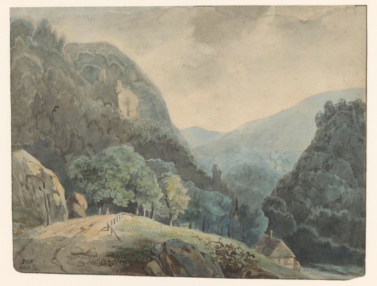 bergslandskap av Monogrammist IVR
