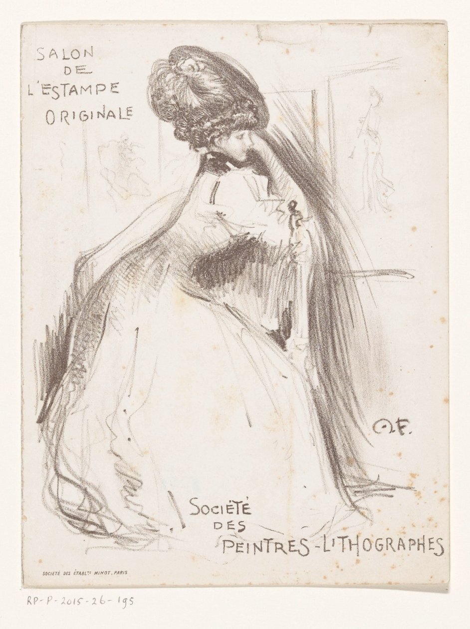 Inbjudan till en utställning med verk av Henri Fantin Latour på Grand Palais av Monogrammist MF (Frankrijk)