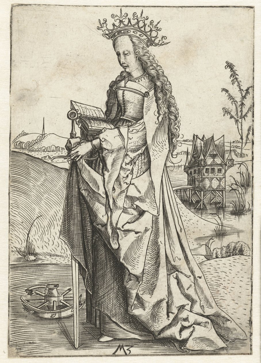 Den heliga Katarina av Alexandria av Monogrammist MZ