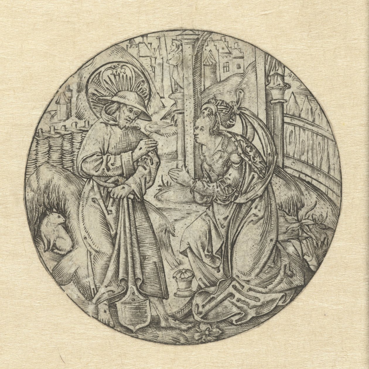 Kristus visar sig för Maria Magdalena Noli me tangere av Monogrammist S