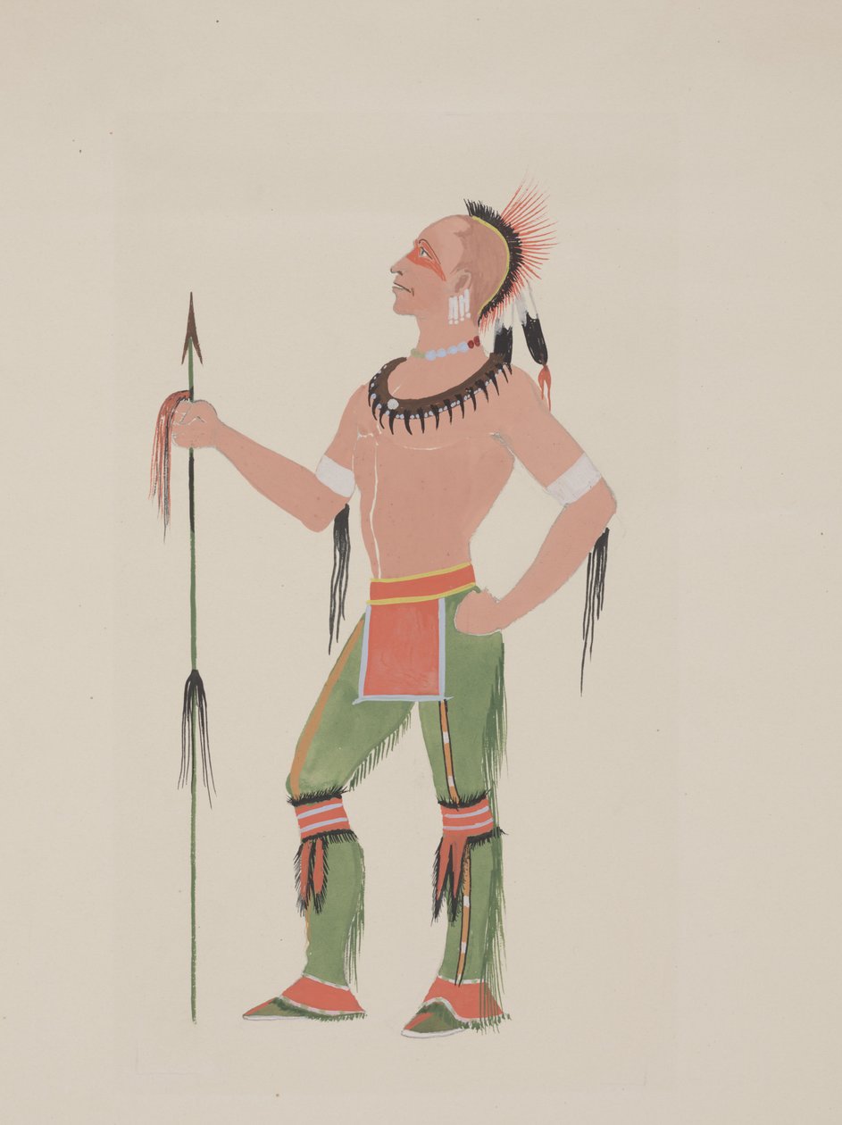 Osage, ca 1934 (akvarell) av Monroe Tsatoke