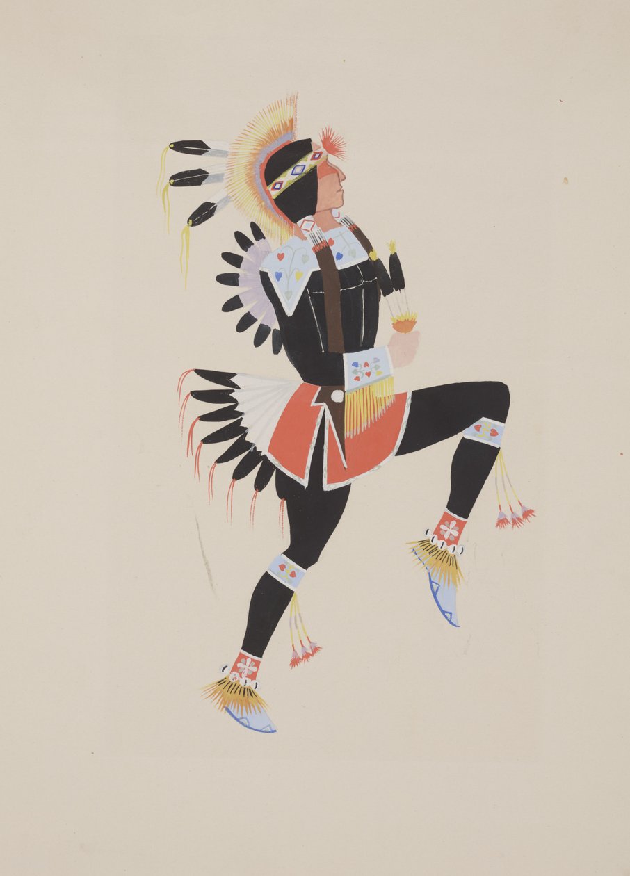 Panel #1, ca 1934 (akvarell) av Monroe Tsatoke