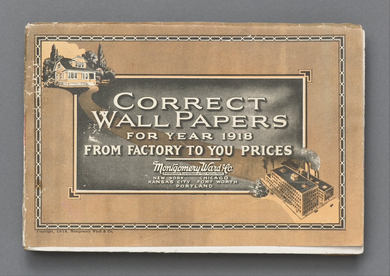 Korrekta tapeter för år 1918 av Montgomery Ward and Co.