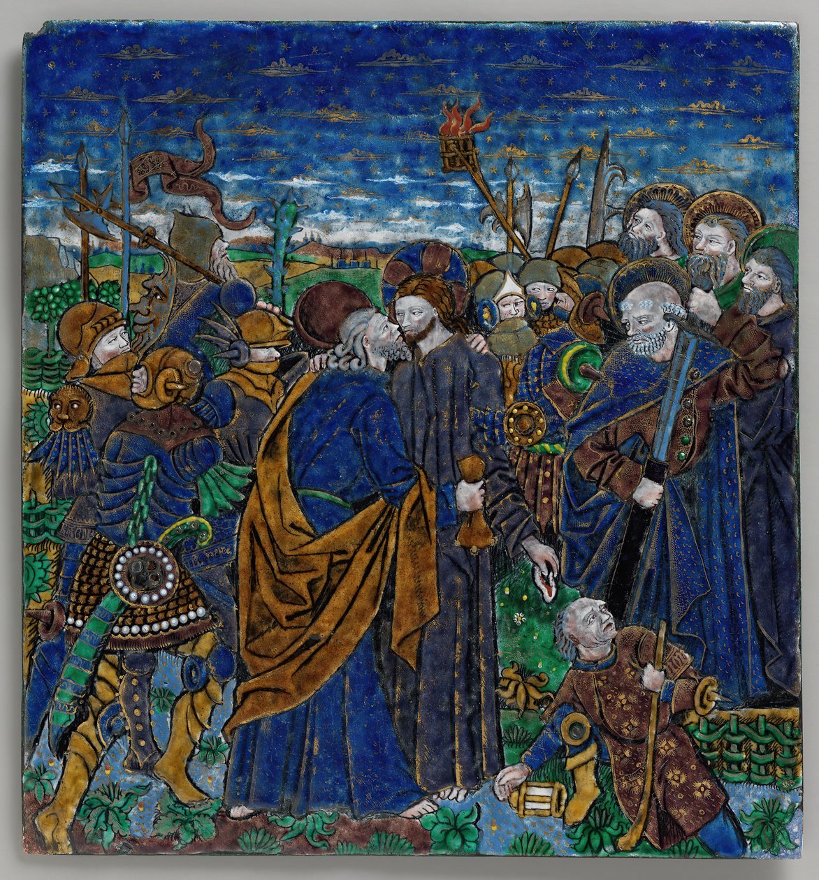 Plakett med Kristi svek, franska, 1400-talet. av Monvaerni