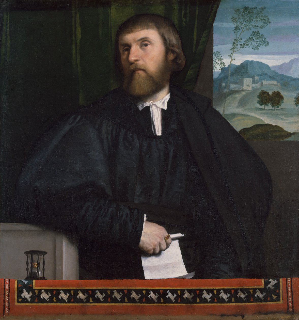 Porträtt av en man, ca 1520-25 av Moretto da Brescia