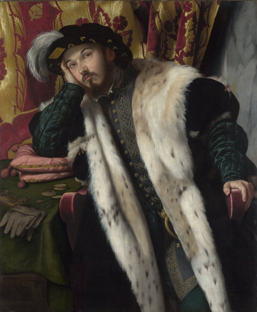 Porträtt av en ung man, ca 1540 av Moretto da Brescia