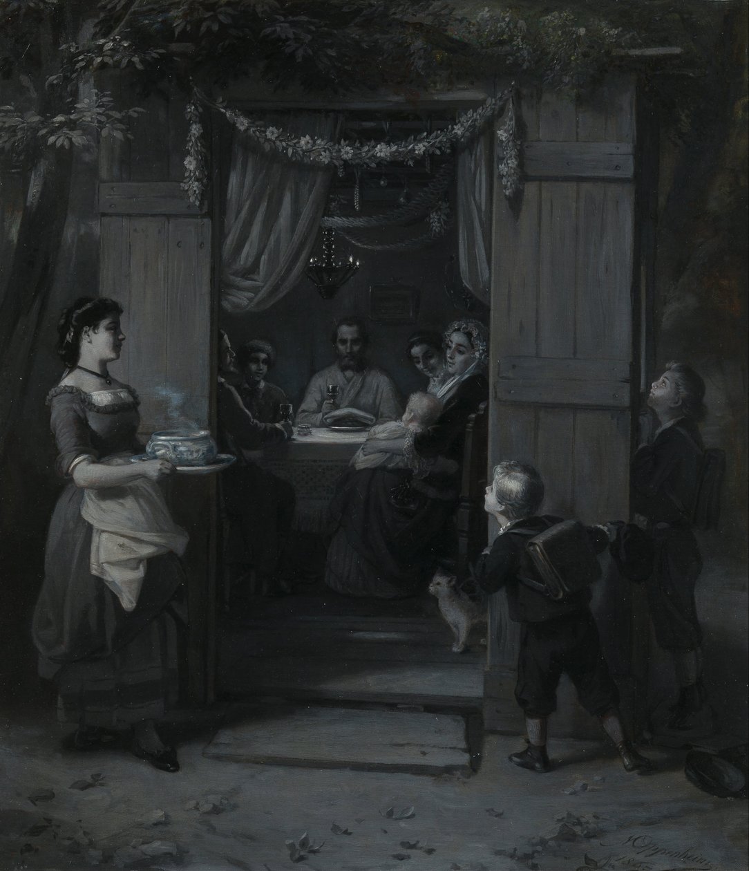 Sukkot (Feast of Tabernacles) (Das Laubhütten-Fest) av Moritz Daniel Oppenheim