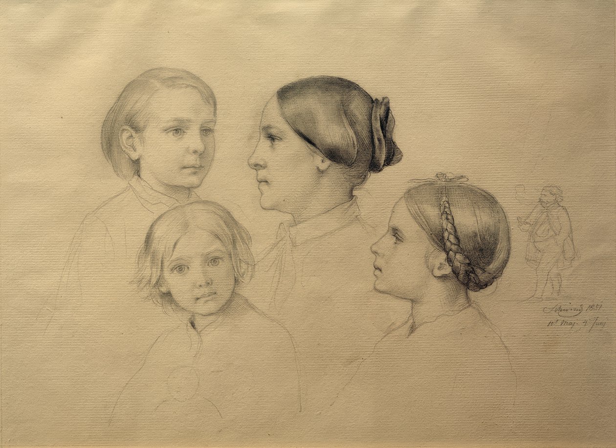Konstnärens familj av Moritz Ludwig von Schwind