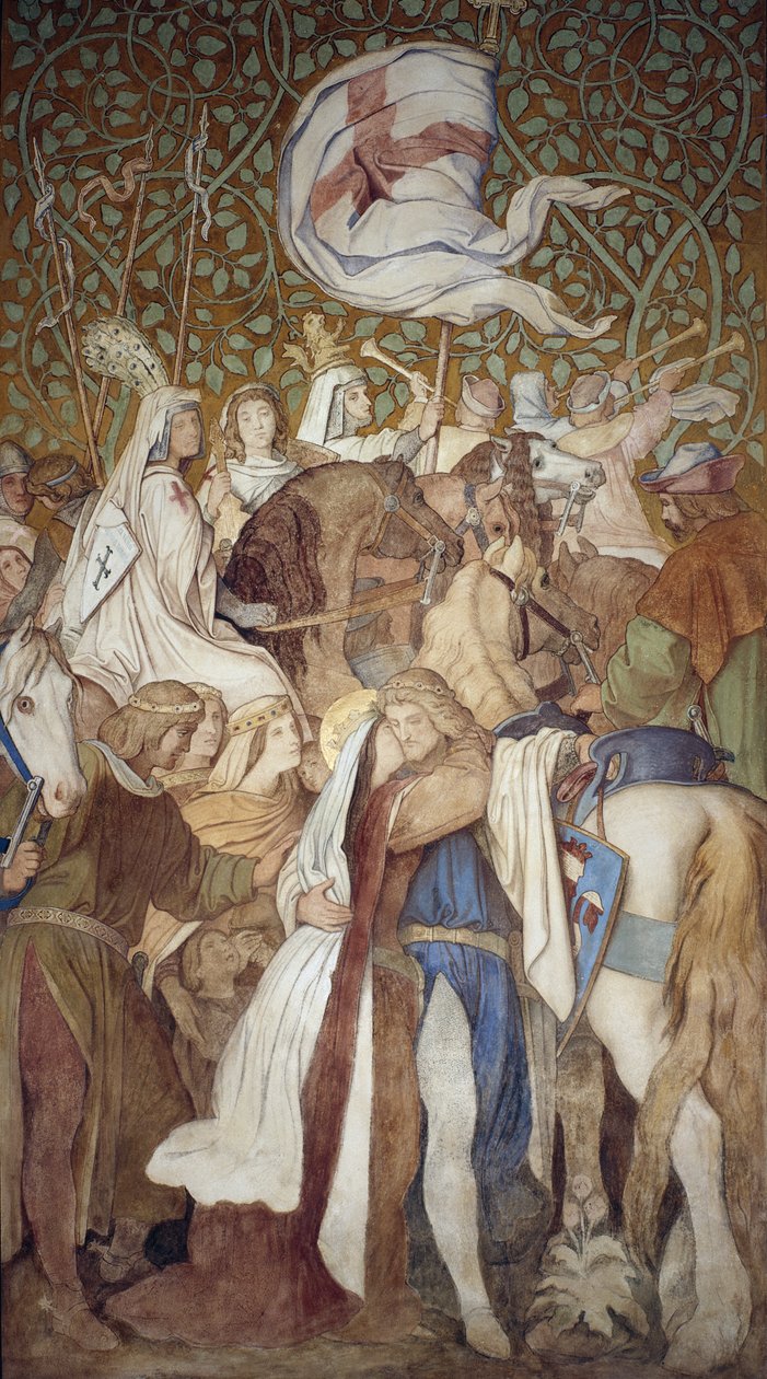 Fresco, Elisabeth Gallery, Wartburg Castle, c.1845-55 av Moritz Ludwig von Schwind
