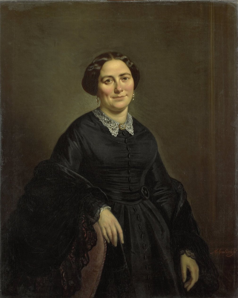 Johanna Christina Beelenkamp (1820-90). Hustru till Cornelis Outshoorn av Moritz Calisch