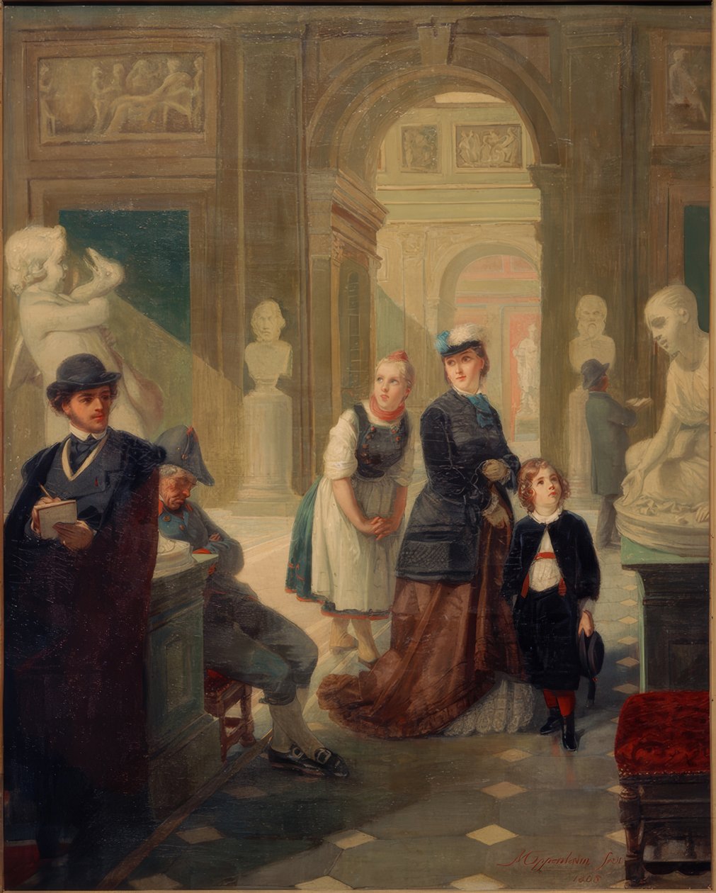 Museibesökare av Moritz Daniel Oppenheim