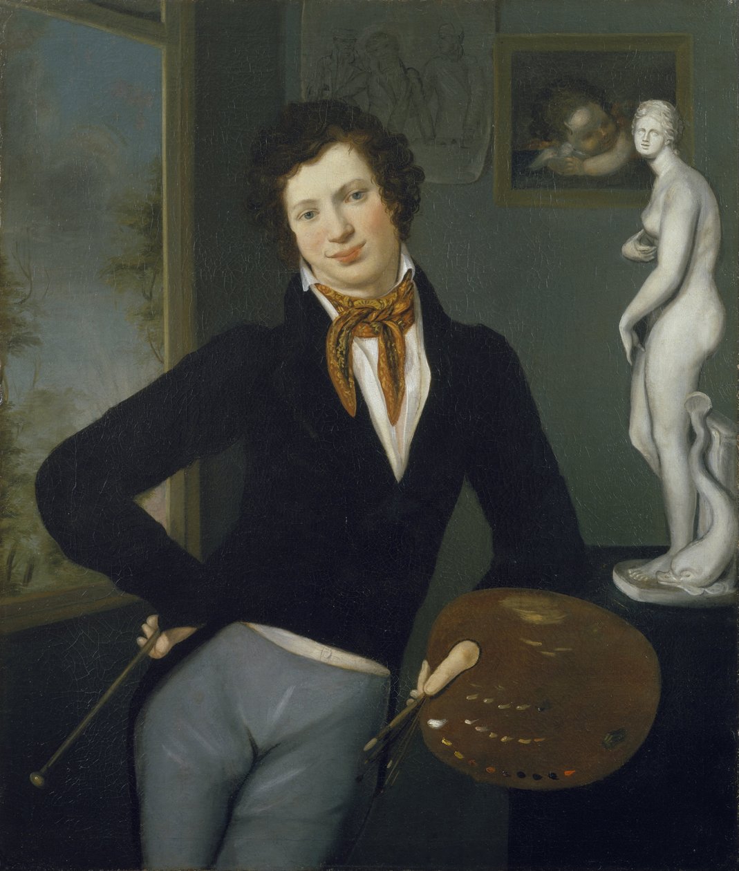 Självporträtt, 1815-1816 av Moritz Daniel Oppenheim