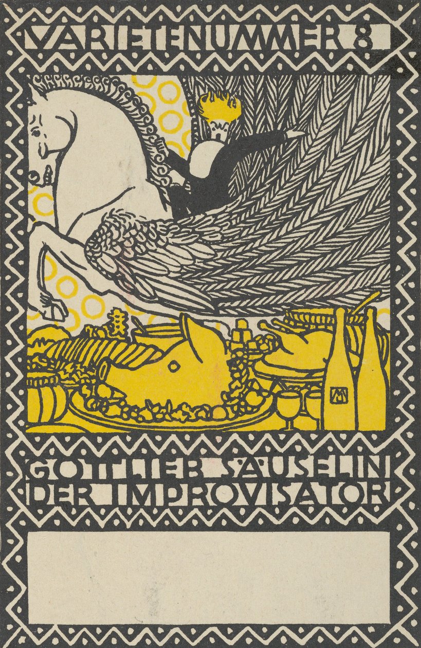 Akt 8: Gottlieb Säuselin improvisatören Sort nummer 8: Gottlieb Säuselin improvisatören..., 1907. av Moritz Jung