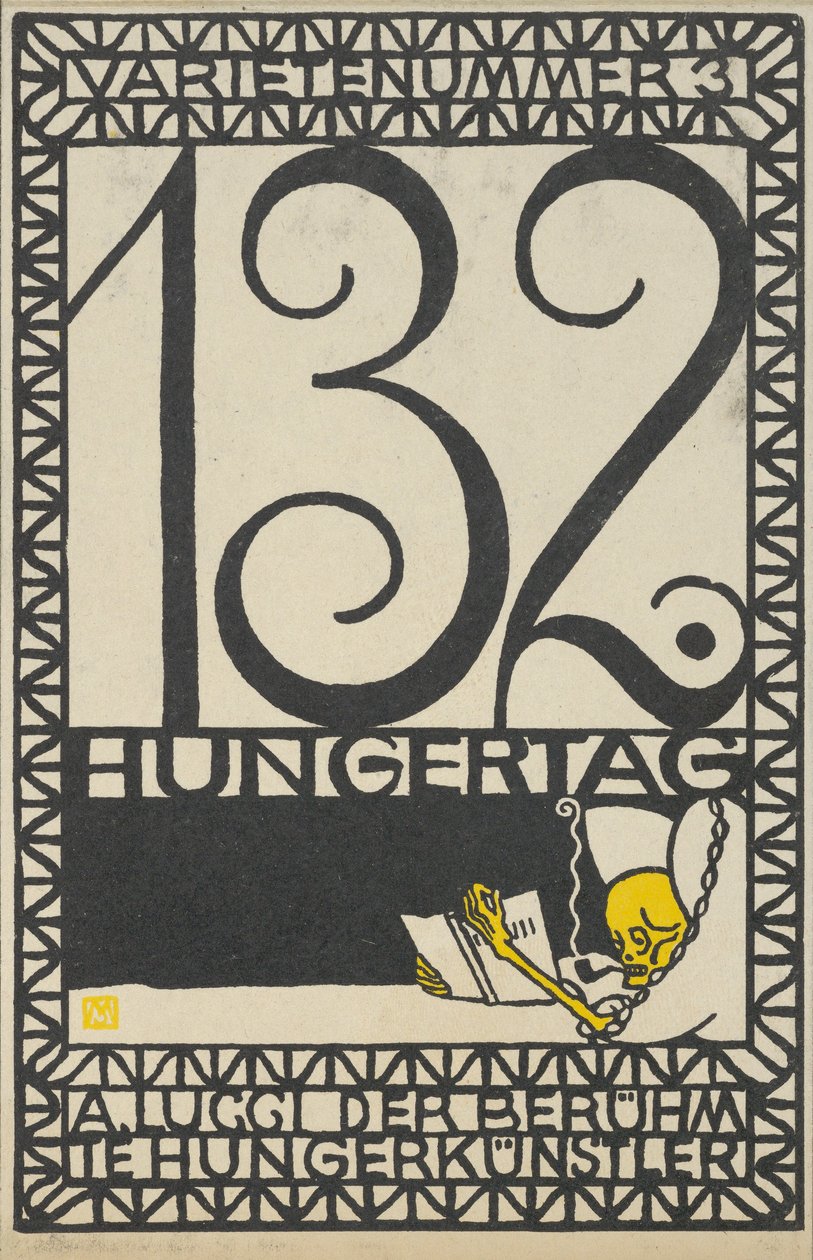 Variety Act 3: 132nd Day of Fasting, A. Lucci the Famous Hunger Artist Varietenummer 3: 1..., 1907. av Moritz Jung