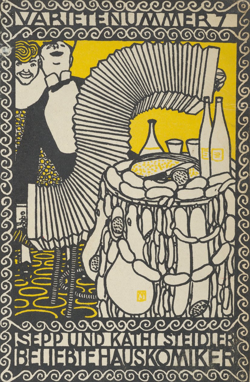 Variety Act 7: Sepp och Kathi Steidler, Popular House Comedians Variety Act 7: Sepp and..., 1907. av Moritz Jung