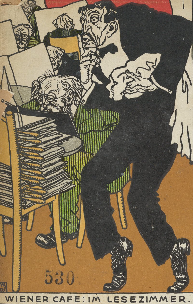 Wienercafé: I läsesalen Wienercafé: Im Lesezimmer, 1911. av Moritz Jung