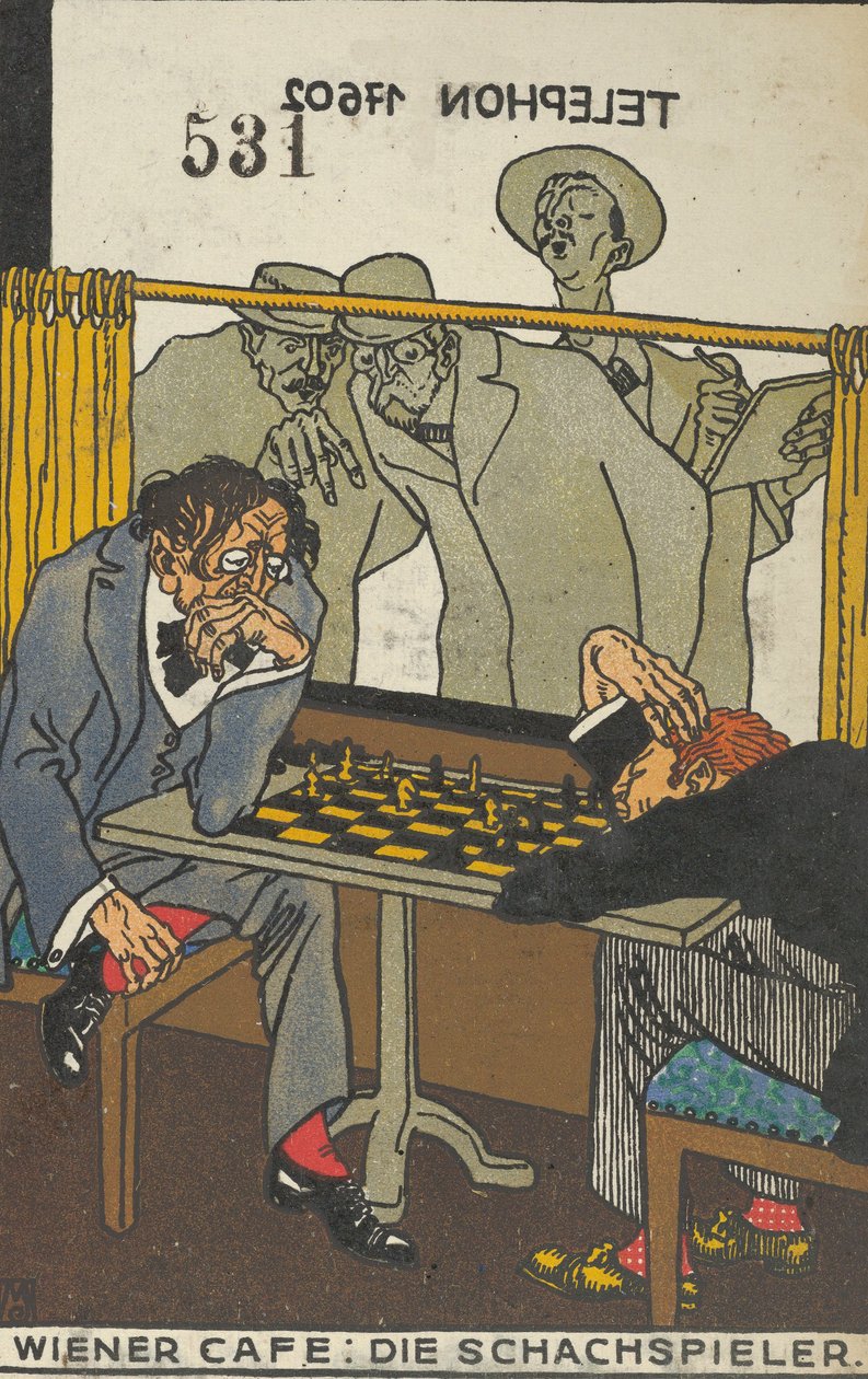 Wiencafé: schackspelarna Wienercafé: schackspelarna, 1911. av Moritz Jung