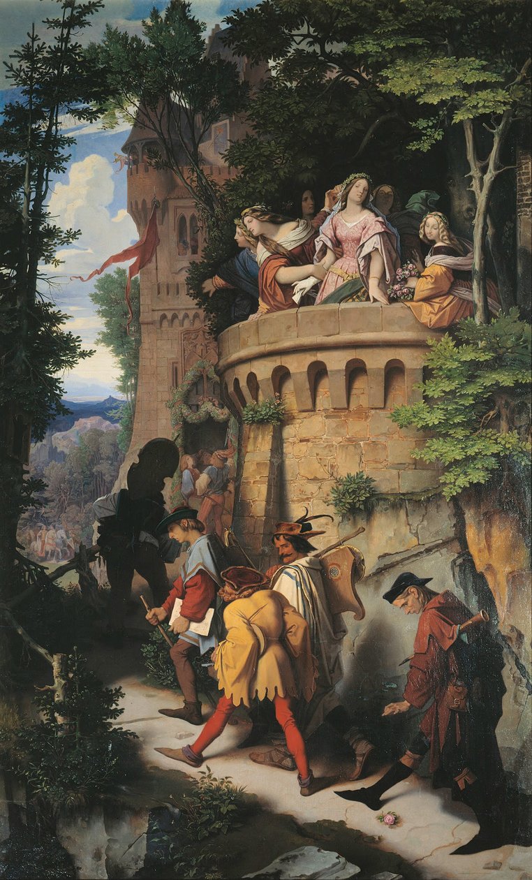Rosen, eller konstnärens resa, 1847 av Moritz Ludwig von Schwind