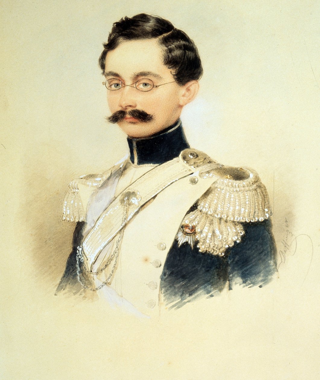 ""Porträtt av Adolphe de Luxembourg (Adolphe de Nassau)"" (Porträtt av Adolphe I, hertig av Nassau, storhertig av Luxemburg (1817-1905)) Akvarell av Moritz Michael Daffinger (1790-1849) 1840 cirka Ryska statens museum , Sankt Petersburg av Moritz Michael Daffinger