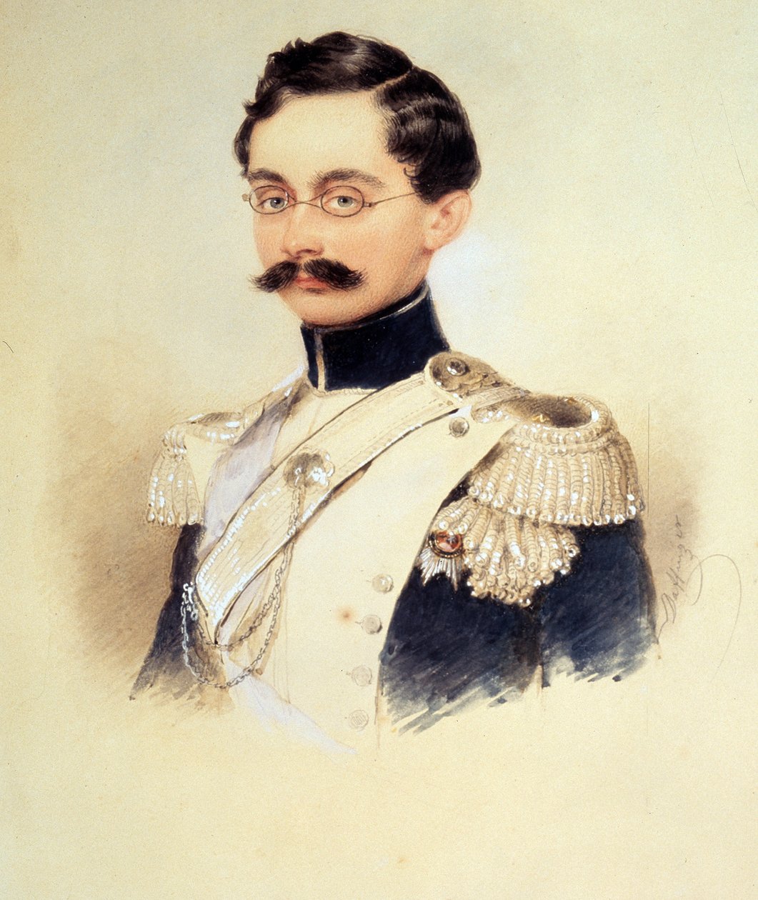 Porträtt av Adolphe I, hertig av Nassau, storhertig av Luxemburg 1817-1905, 1840-talet av Moritz Michael Daffinger