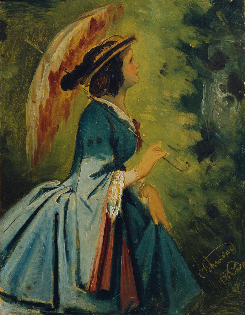 Anna Schwind, konstnärens dotter av Moritz Ludwig von Schwind