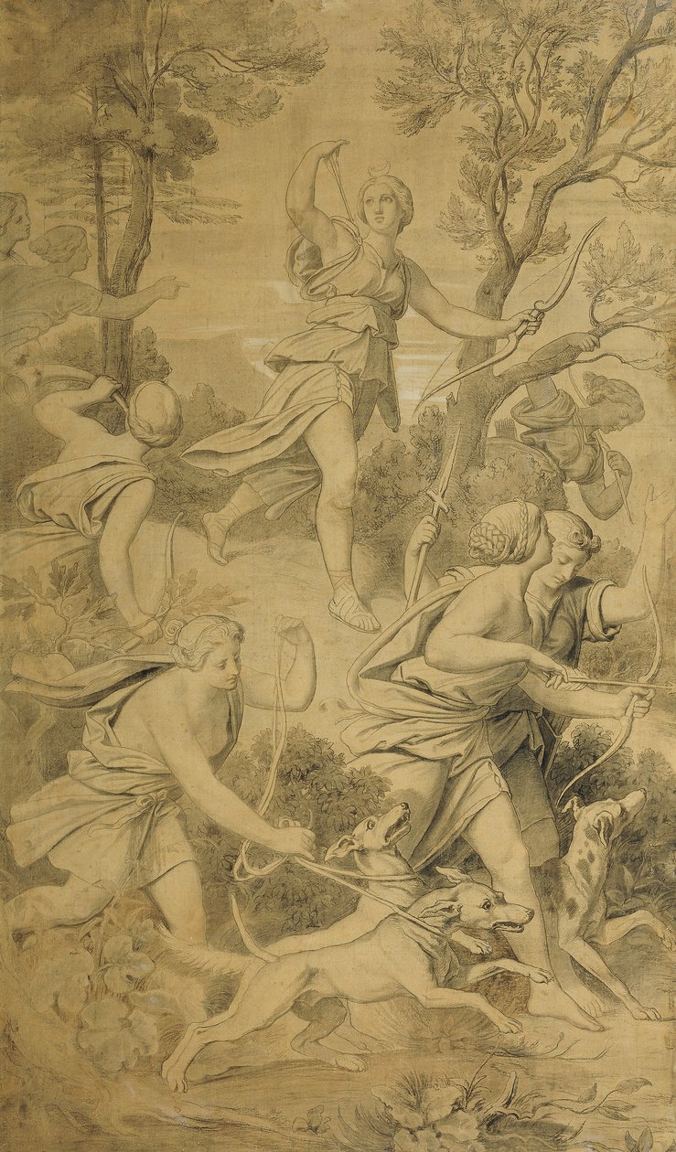 Diana med sina kamrater av Moritz Ludwig von Schwind