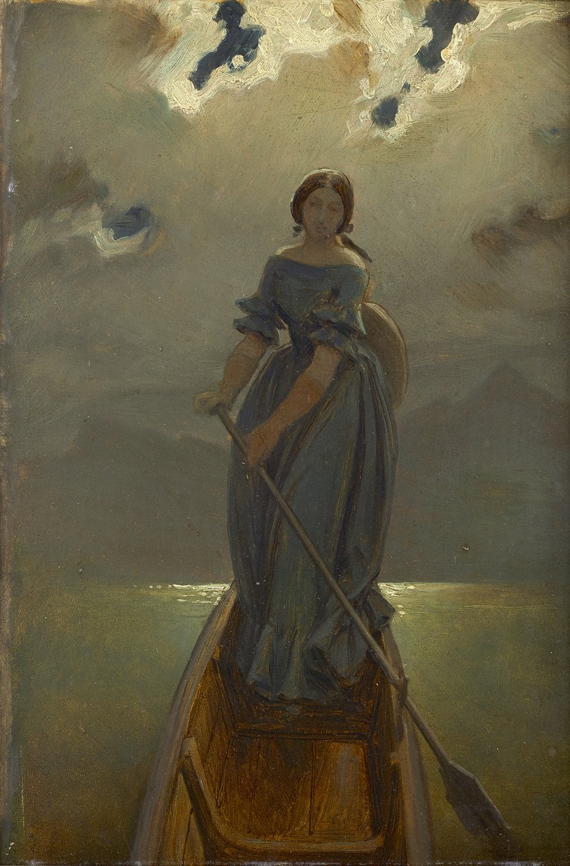 Skepparen (Baronessan Marie Spaun am Gmundner See) av Moritz Ludwig von Schwind