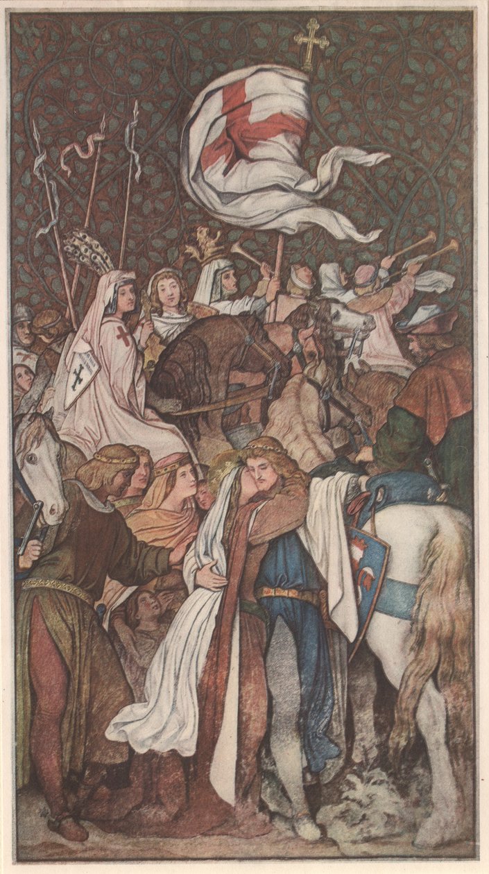 Ludvig den helige tar farväl av sin hustru Elisabeth av Moritz Ludwig von Schwind