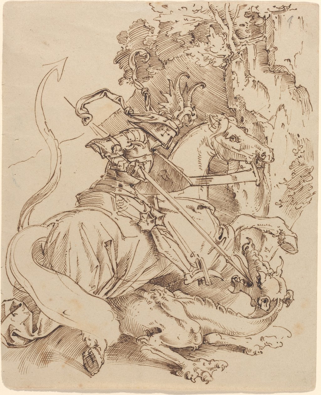 Sankt Georg och draken av Moritz Ludwig von Schwind