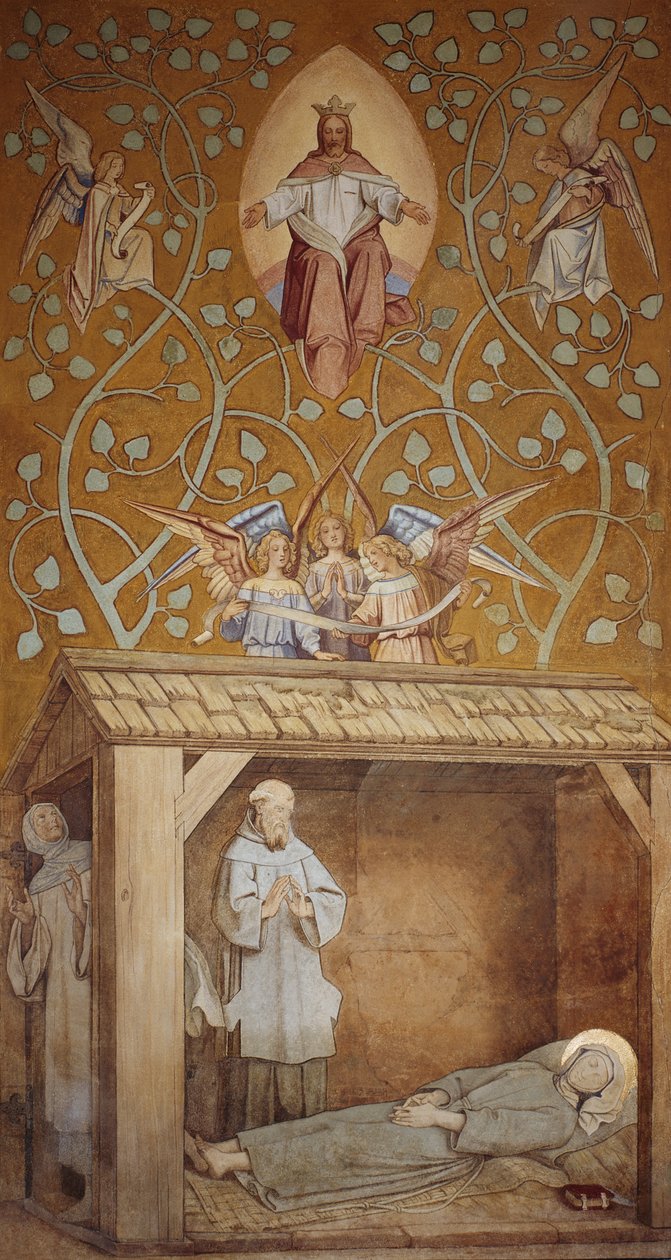 Den heliga Elisabeths död, ca 1855 (fresco) av Moritz Ludwig von Schwind
