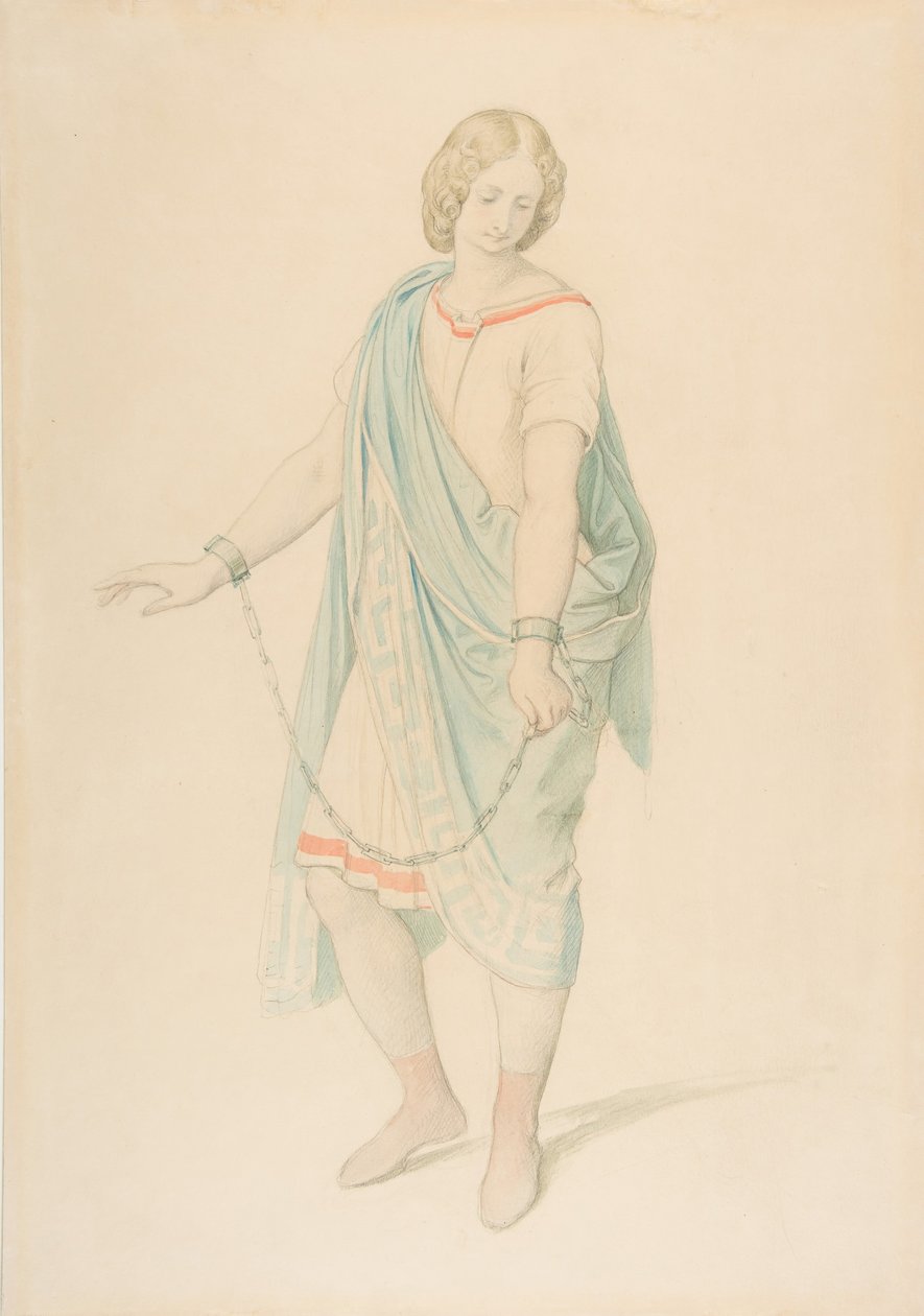 Sopranen Karoline Hetzenecker i rollen som Sesto i La Clemenza di Tito ..., ca. 1848. av Moritz Ludwig von Schwind