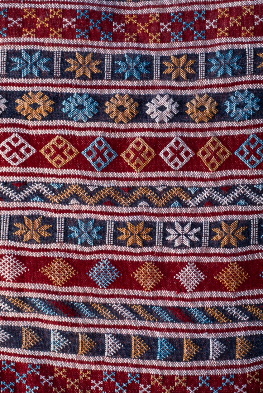 Matta, detalj (ull) av Moroccan School