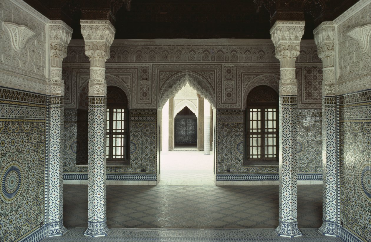 Interiörvy av Kasbah av Thamiel glaoui av Moroccan School