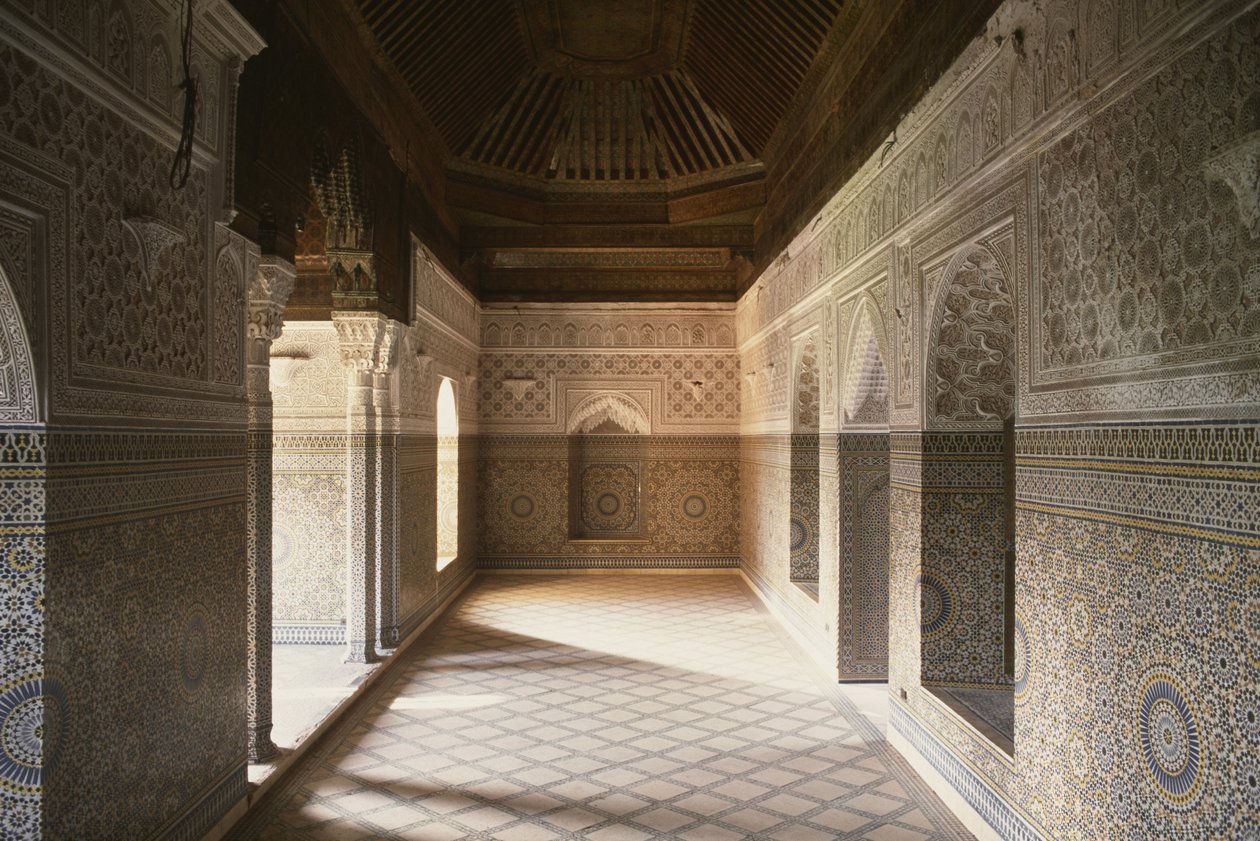 Interiörvy av Kasbah av Thamiel glaoui av Moroccan School