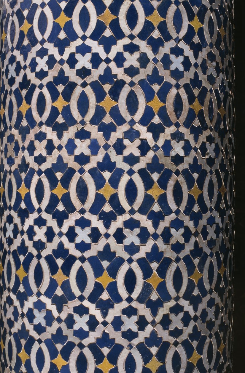 Kasbah of Thamiel glaoui, zellij kakel, detalj (keramik) av Moroccan School