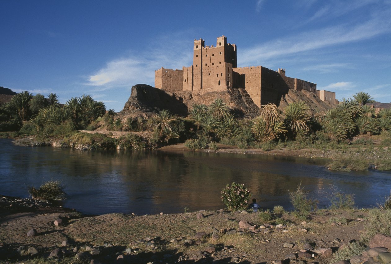 Utsikt över en ksar, Dra-dalen av Moroccan School