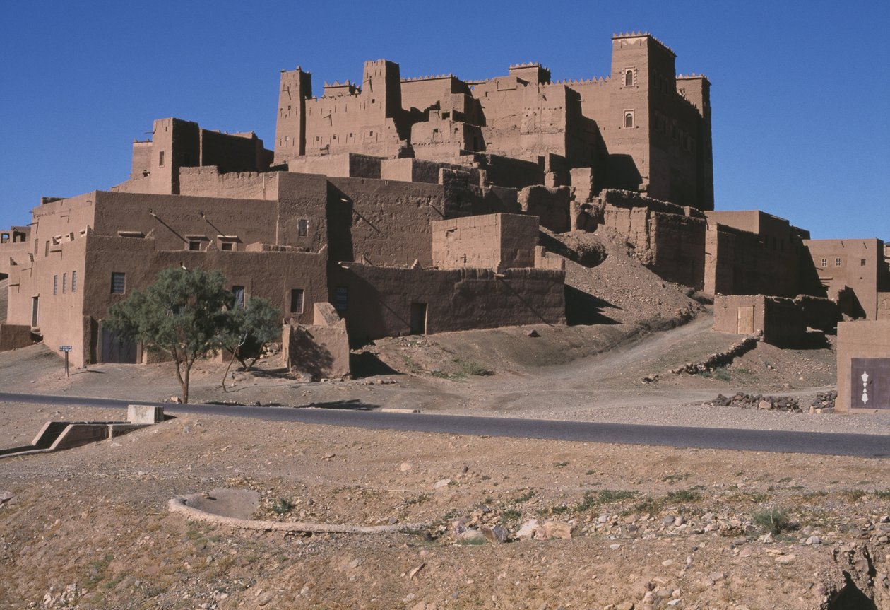Utsikt över en ksar, Dra-dalen av Moroccan School