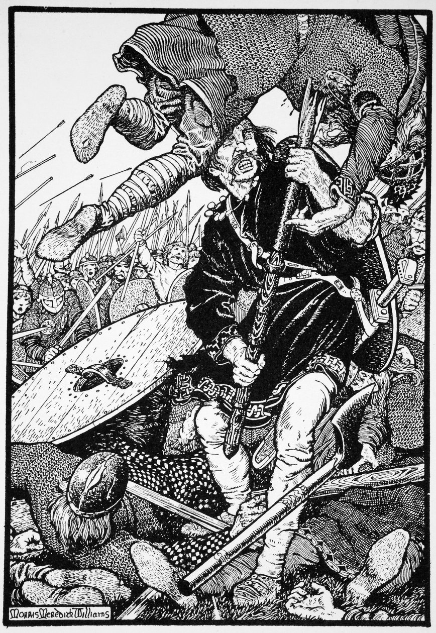 Thorolf dödar Earl Hring i Brunanburgh, 1913. av Morris Meredith Williams